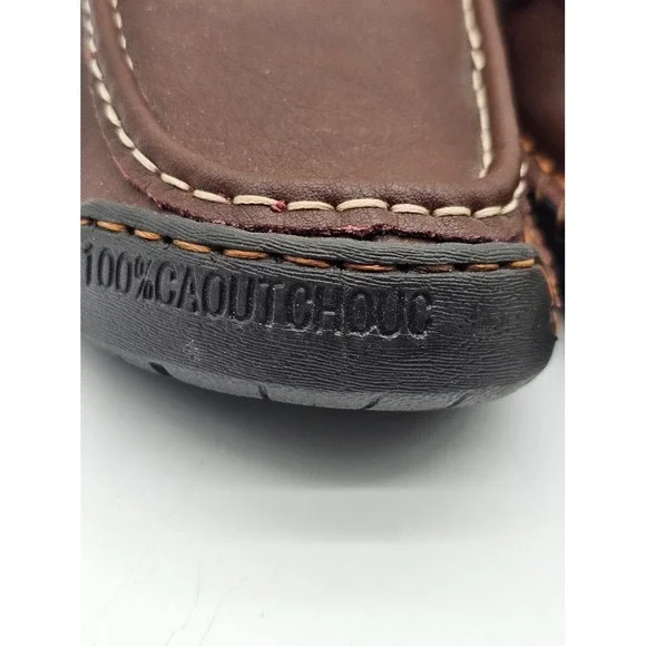 Caoutchouc Slip-On Loafer Shoes Mens Driving Moccasins Brown EU 45 - Picture 6 of 8